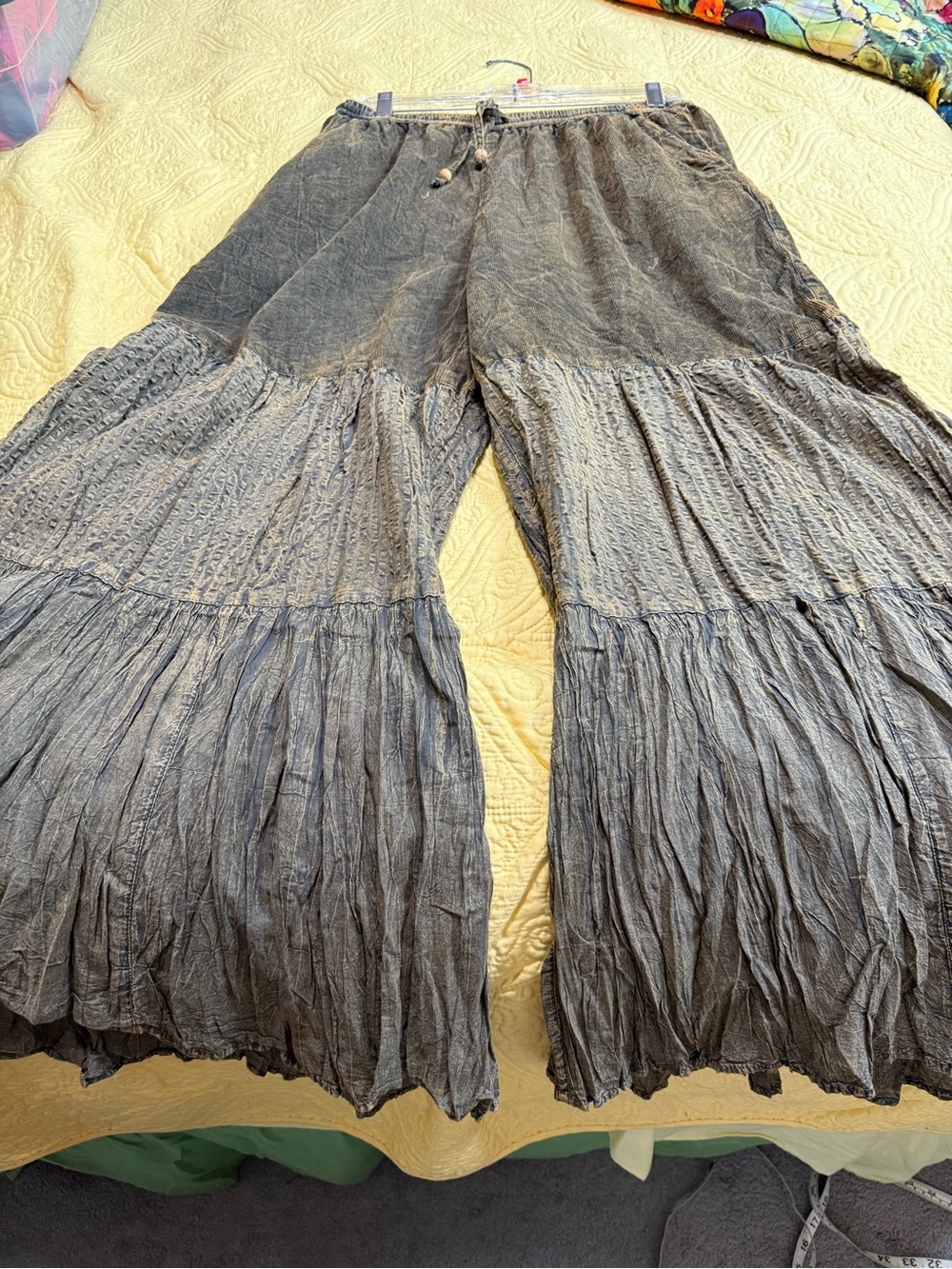 H011 NWT Young Thread L w15-21 Brown Tiered Pants - - Picture 7 of 11